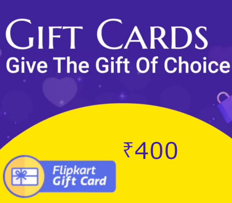 

Flipkart ₹400 Gift Card IN