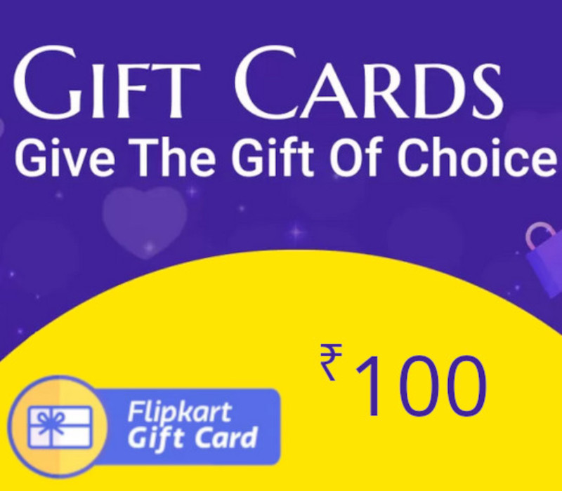 

Flipkart ₹100 Gift Card IN