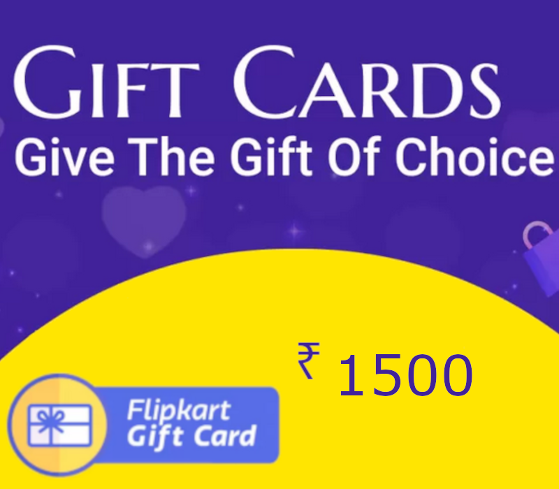 

Flipkart ₹1500 Gift Card IN