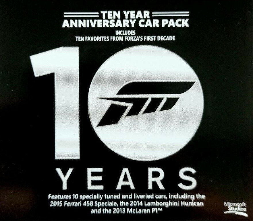 Forza Motorsport 6 - Ten Year Anniversary Car Pack DLC XBOX One