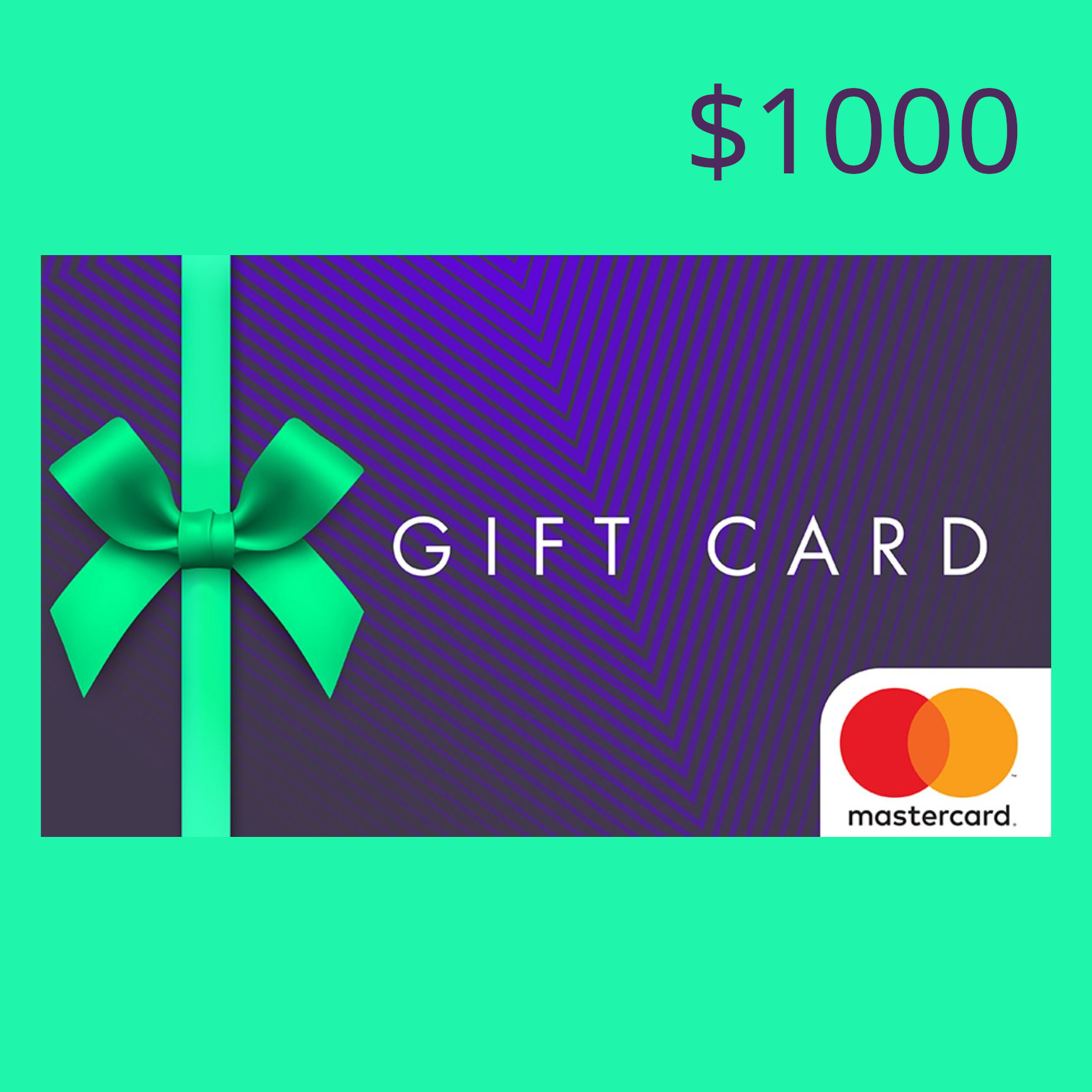 

Mastercard Gift Card $1000 US