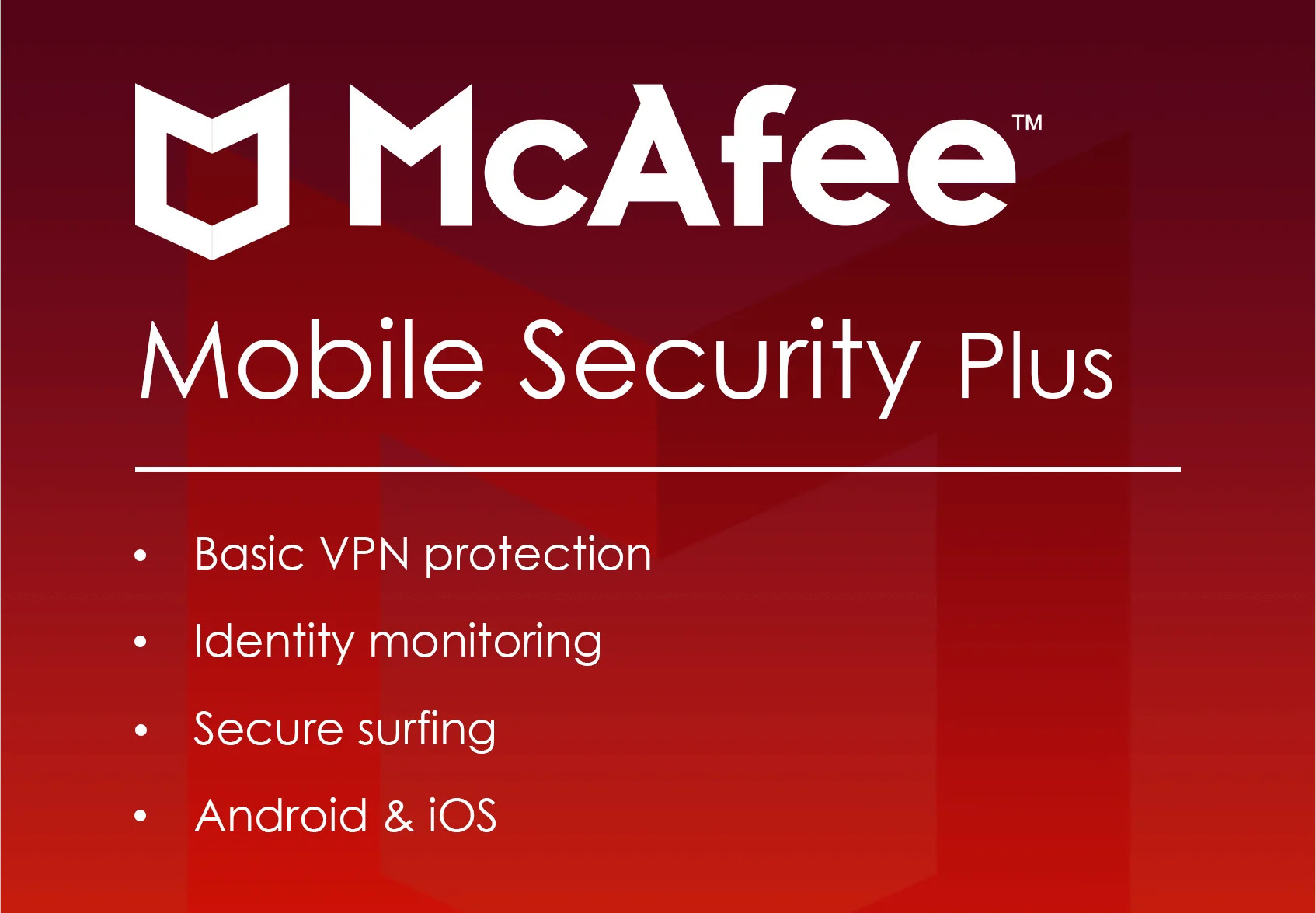 McAfee Mobile Security Plus VPN Key (1 Year / Unlimited Devices)