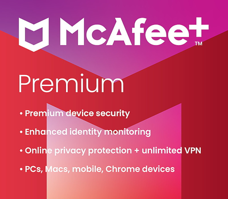 

McAfee+ Premium Individual Key (1 Year / Unlimited Devices)