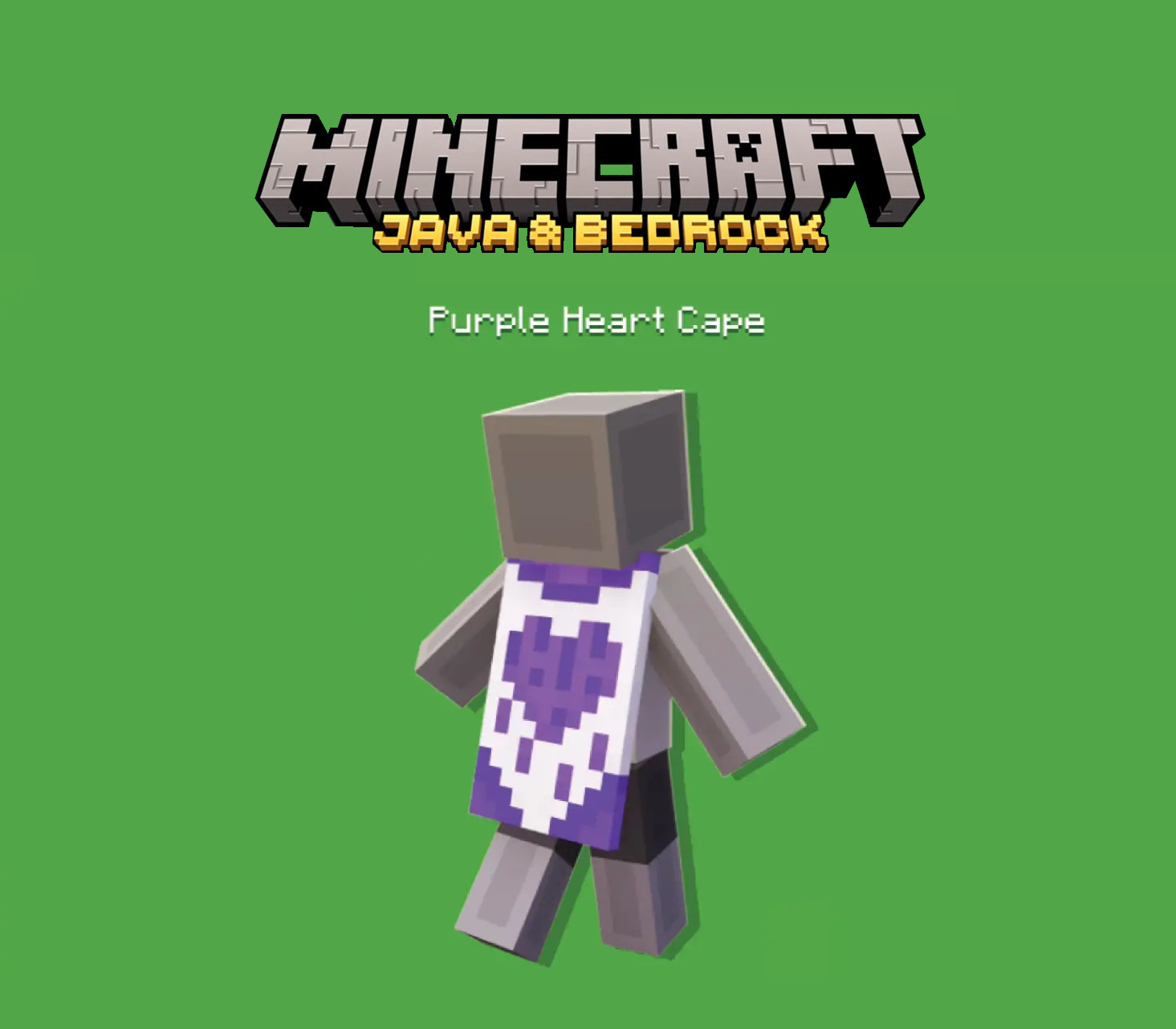 

Minecraft Java & Bedrock Edition - Purple Heart Cape DLC XBOX One / Xbox Series X|S / PC CD Key