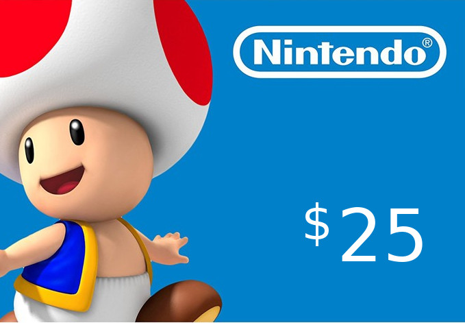 Nintendo EShop Prepaid Card $25 CA Key