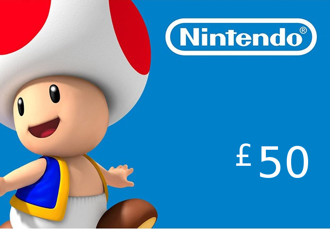 Nintendo EShop Prepaid Card £50 UK Key