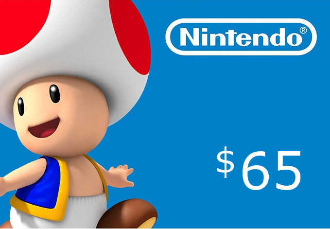 Nintendo EShop Prepaid Card $65 US Key