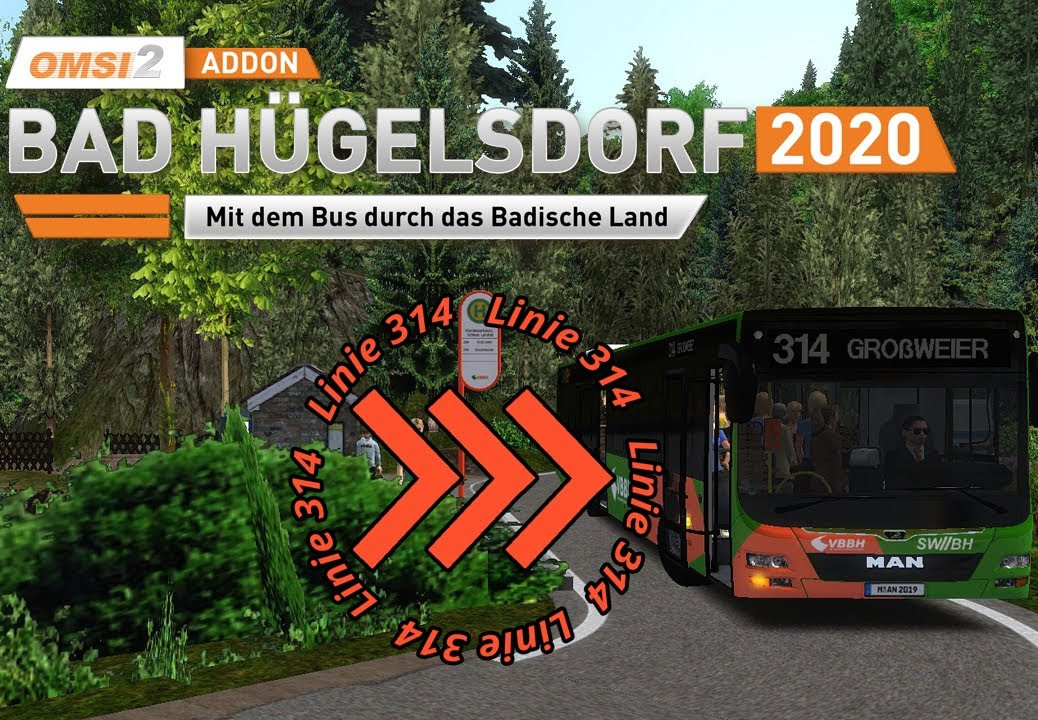 OMSI 2 Add-on Bad Hügelsdorf 2020 DLC EU PC Steam Altergift screenshot 1