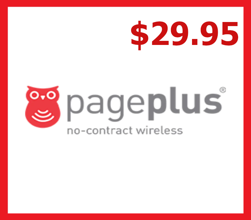 

PagePlus PIN $29.95 Gift Card US