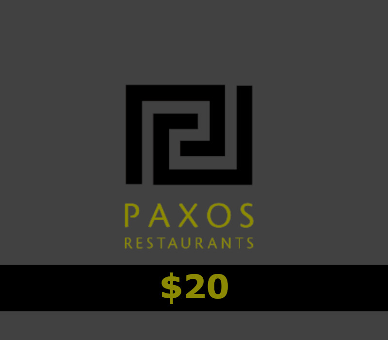 

Paxos Restaurants $20 Gift Card US