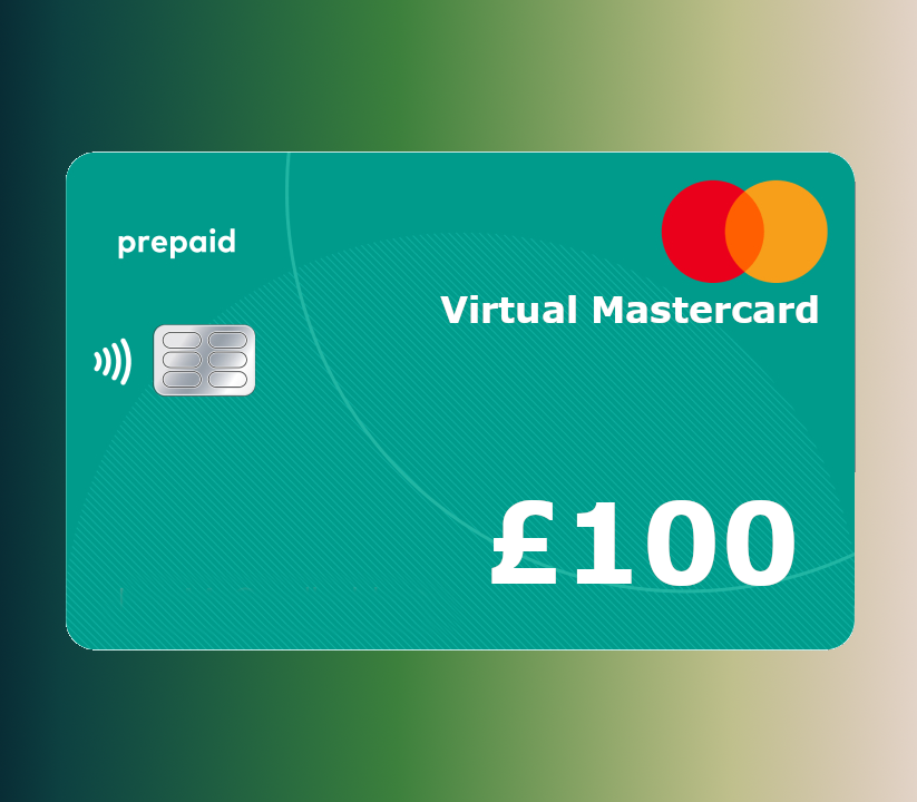 

Prepaid Virtual Mastercard £100 UK