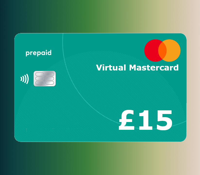 

Prepaid Virtual Mastercard £15