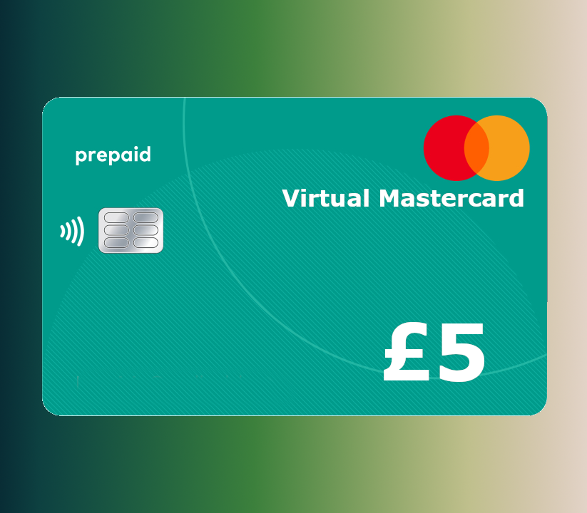 

Prepaid Virtual Mastercard £5