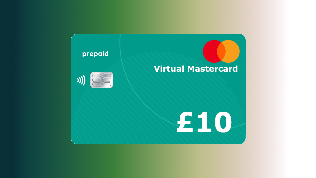 Prepaid Virtual Mastercard £10