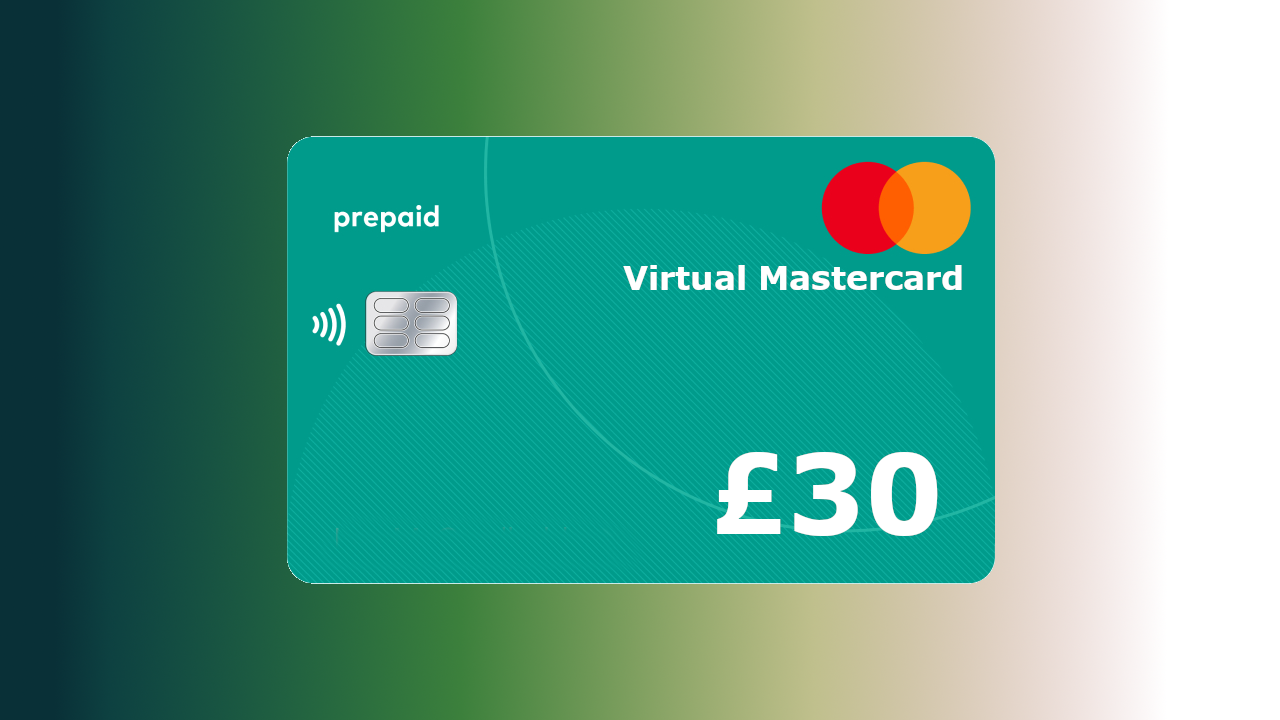 Prepaid Virtual Mastercard £30