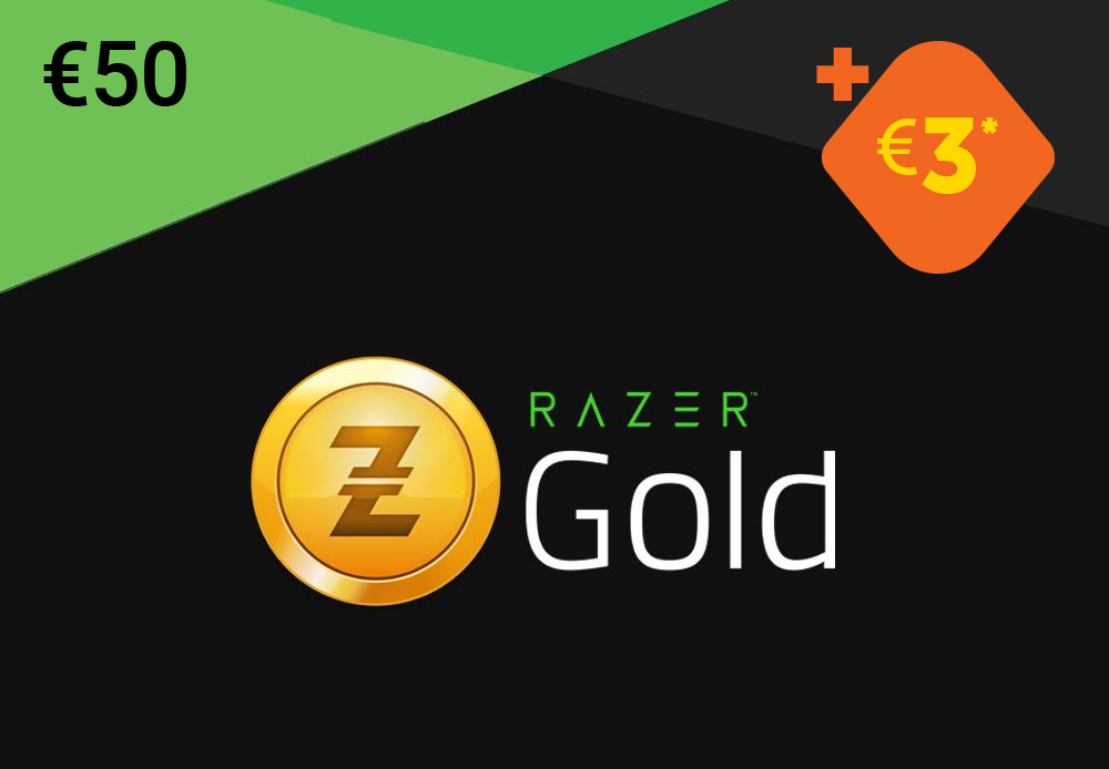 RAZER GOLD €50 + €3 BONUS EU