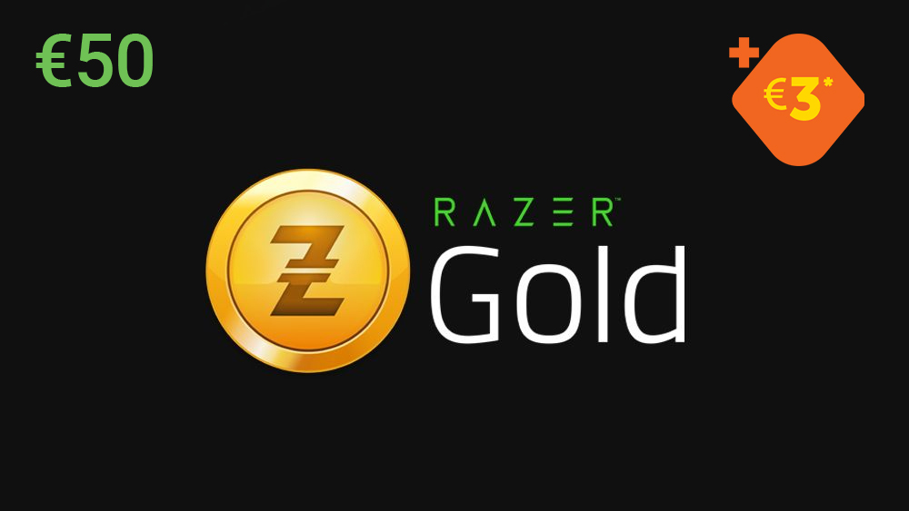 RAZER GOLD €50 + €3 BONUS EU
