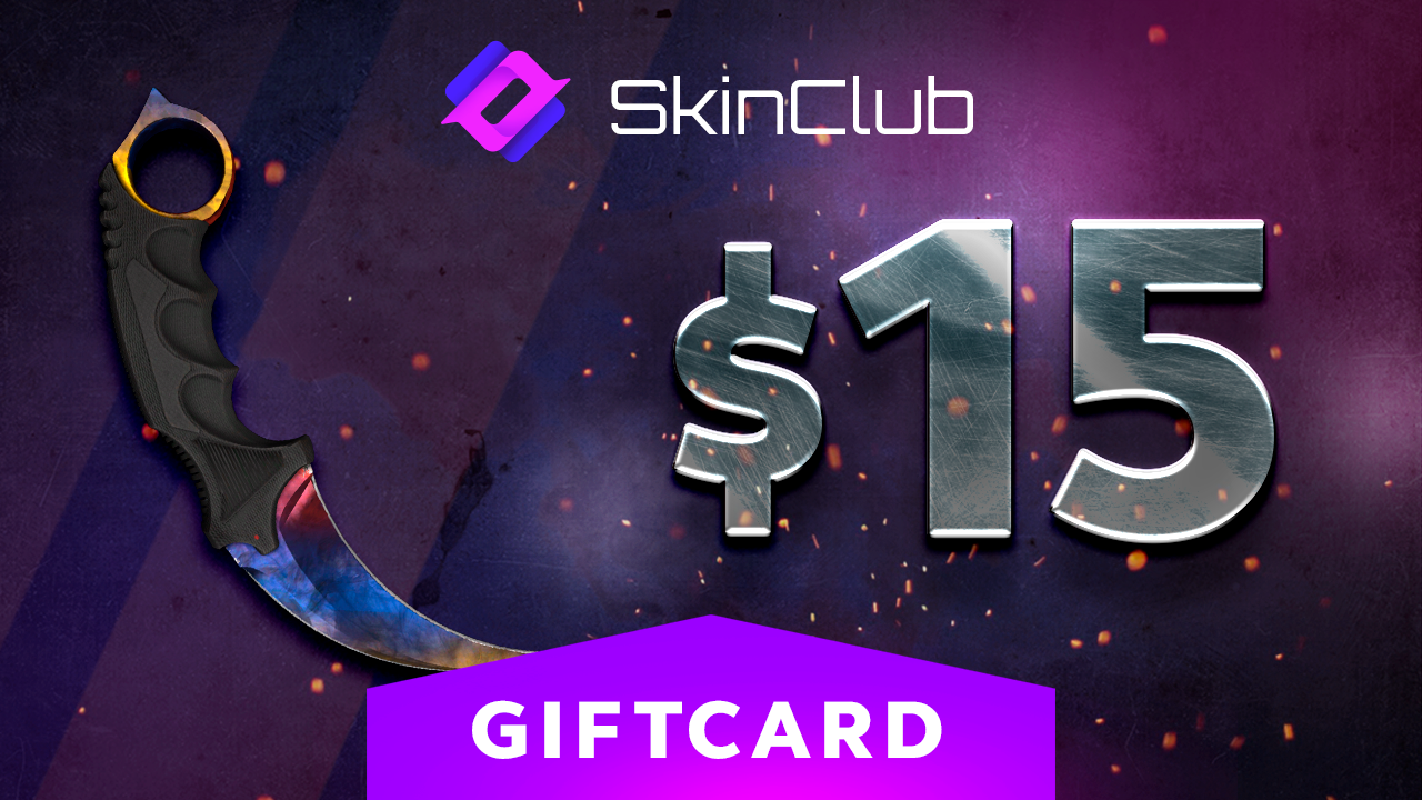 Skin.Club $15 Gift Card