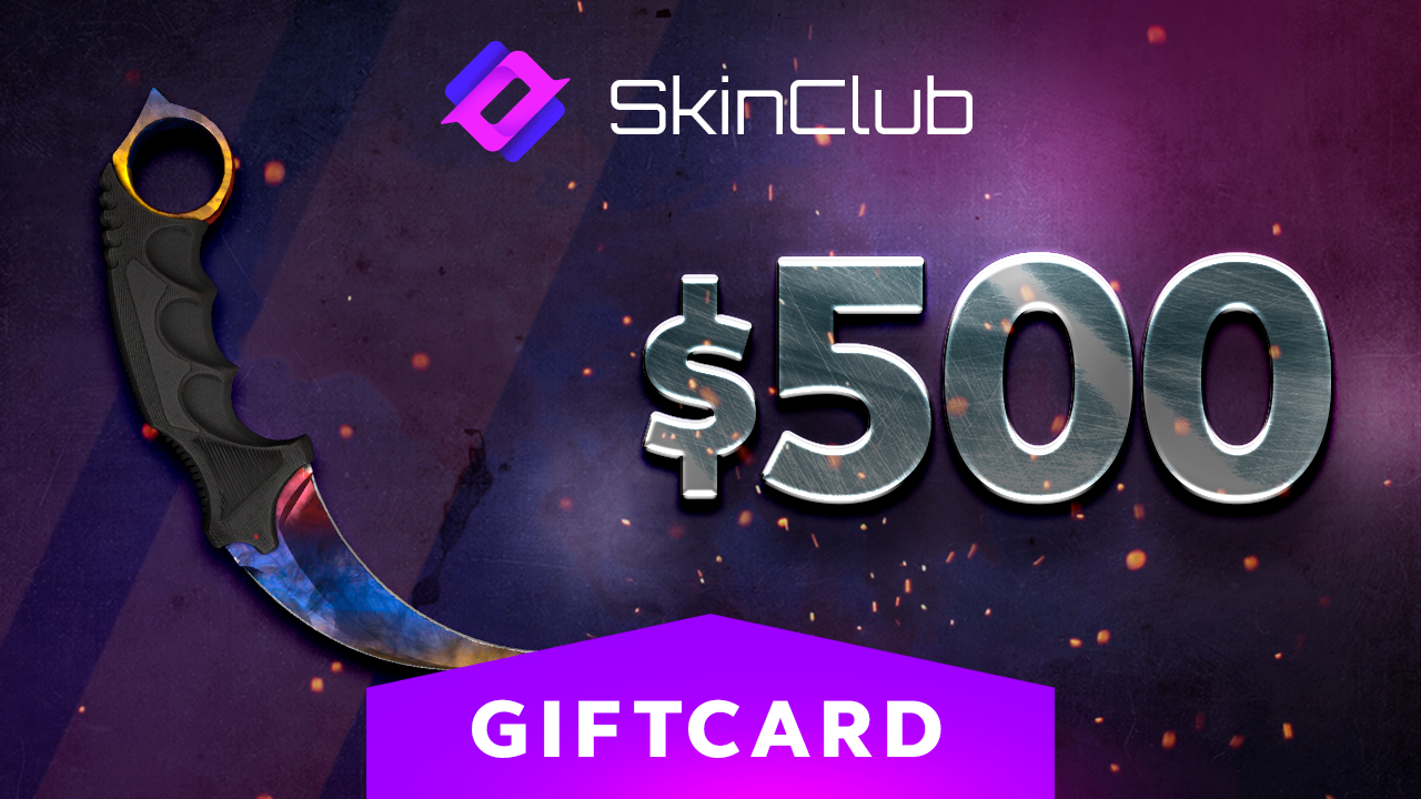 Skin.Club $500 Gift Card