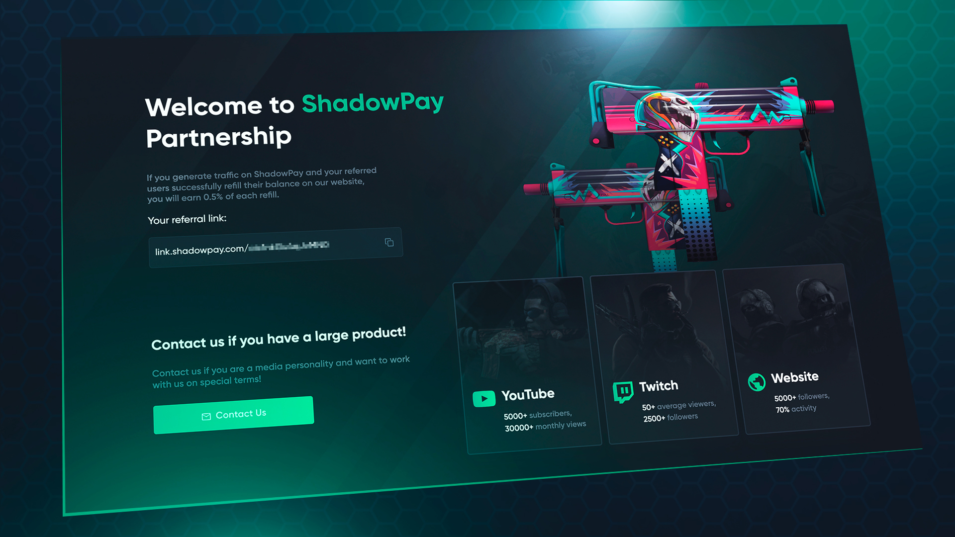 Shadowpay.com $100 Pre-paid Card