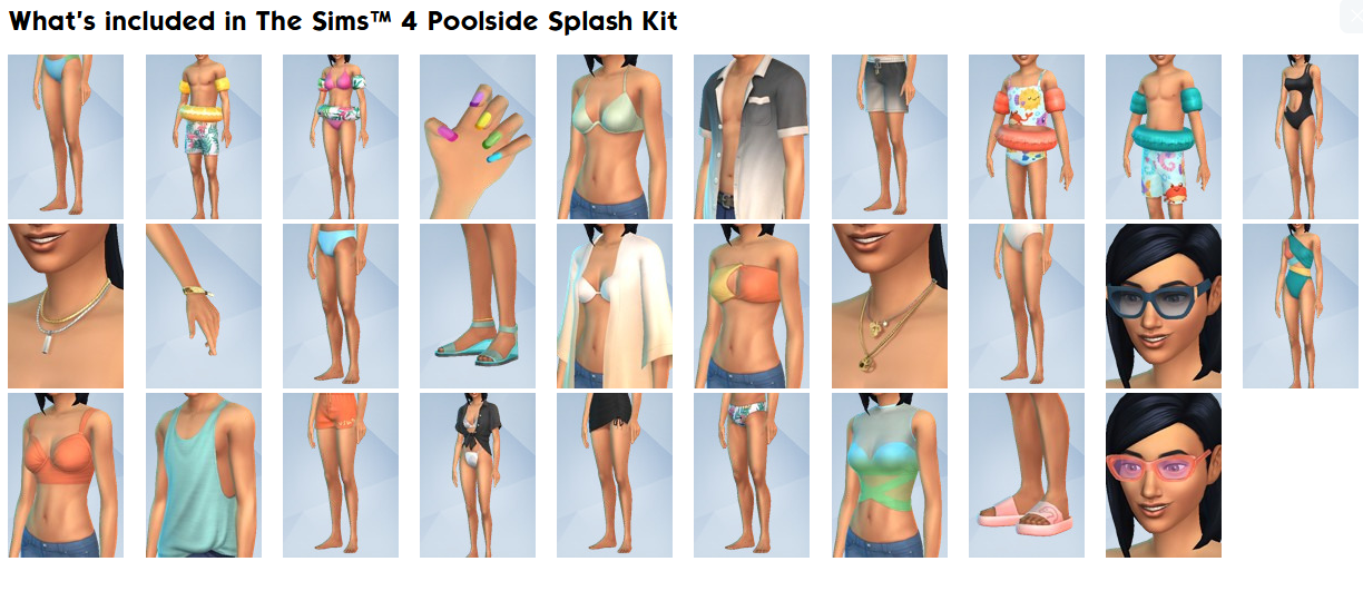 The Sims 4 - Poolside Splash Kit DLC Origin CD Key