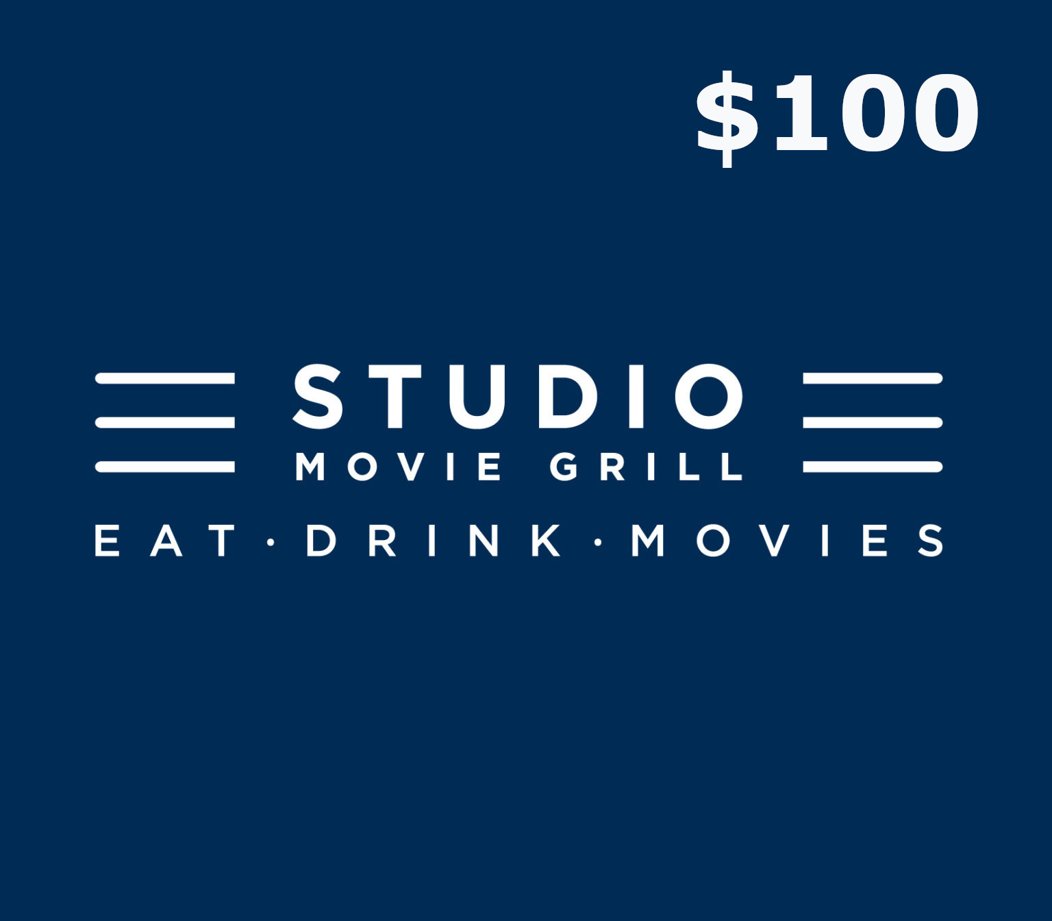 

Studio Movie Grill $100 Gift Card US