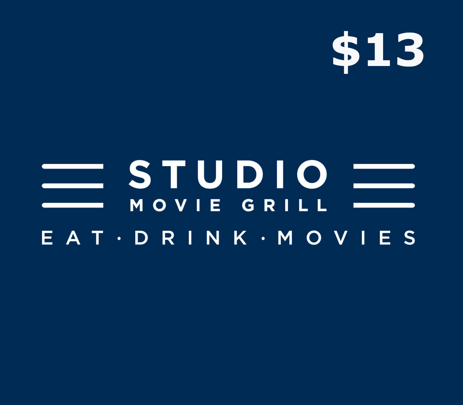 

Studio Movie Grill $13 Gift Card US