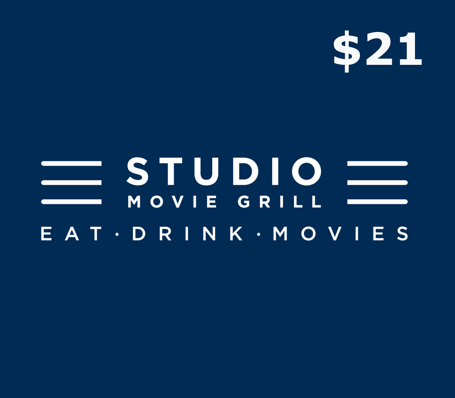 

Studio Movie Grill $21 Gift Card US