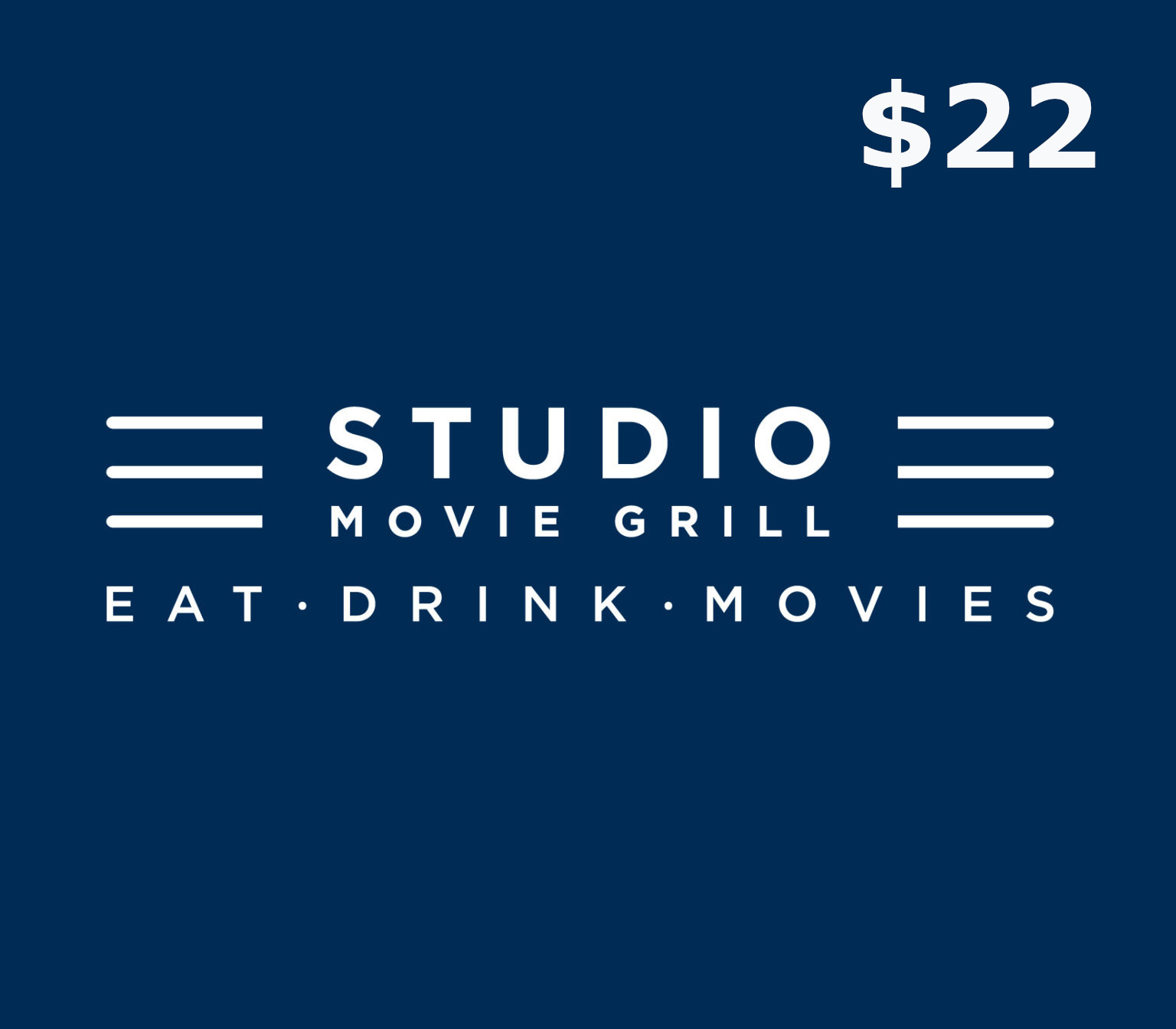 

Studio Movie Grill $22 Gift Card US