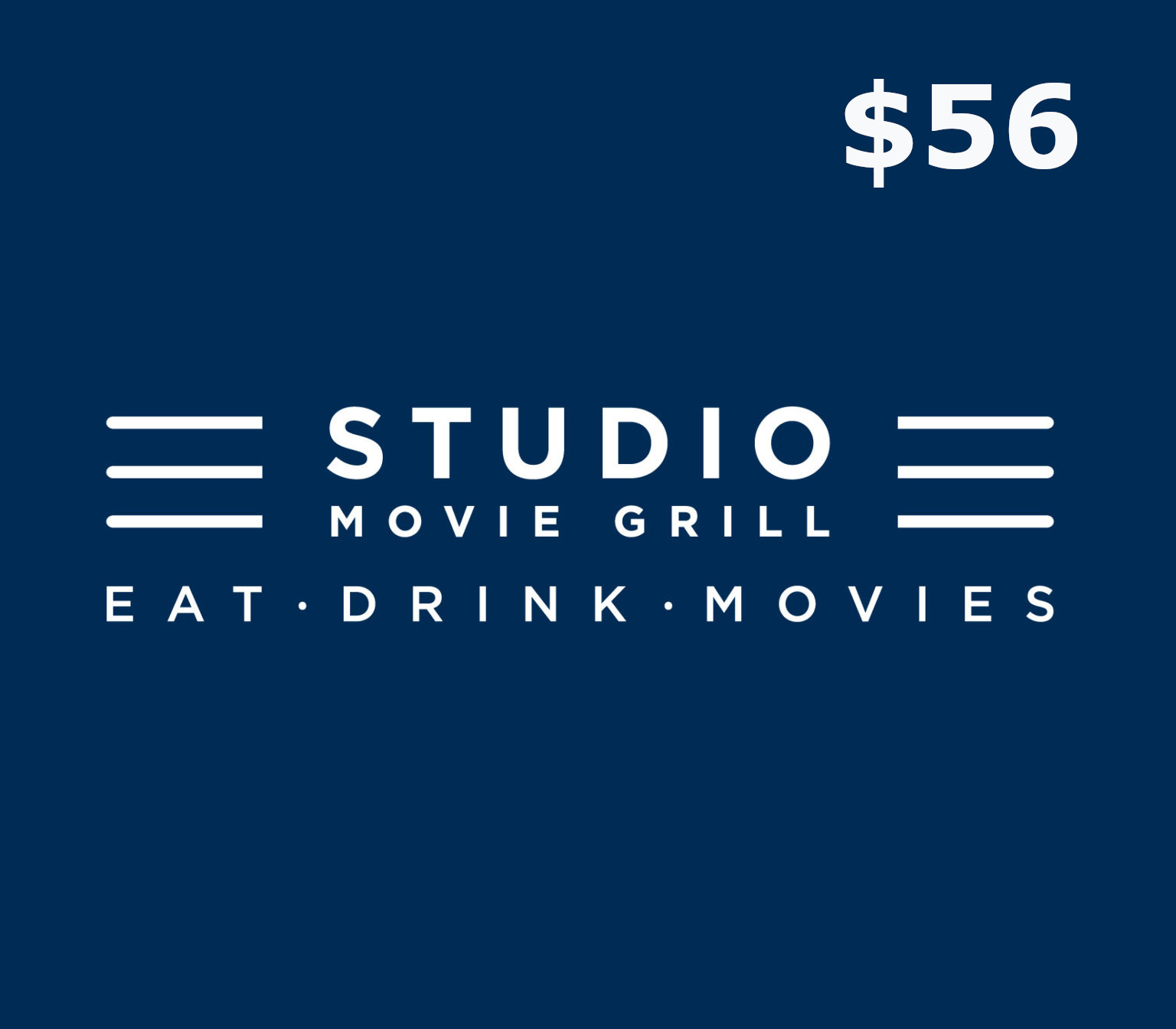 

Studio Movie Grill $56 Gift Card US