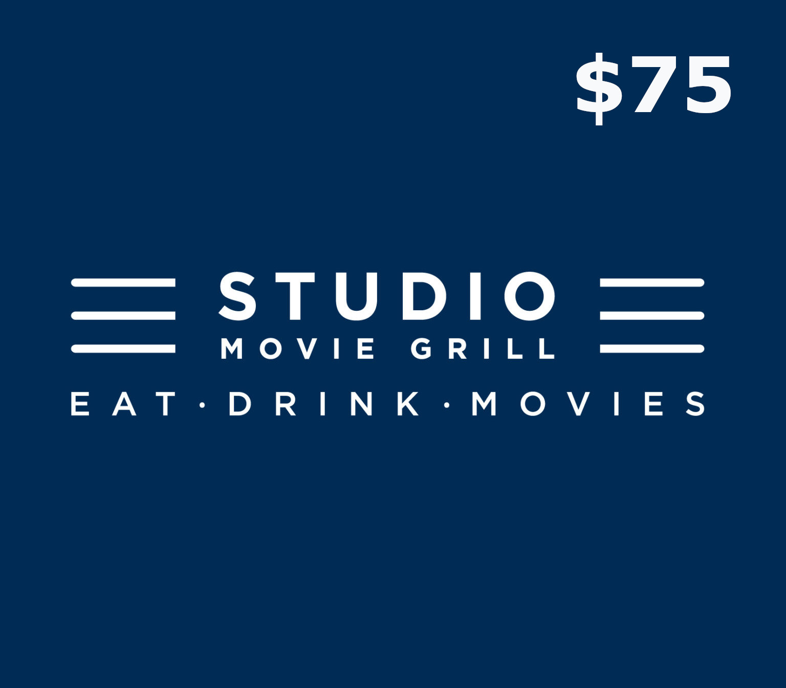 

Studio Movie Grill $75 Gift Card US