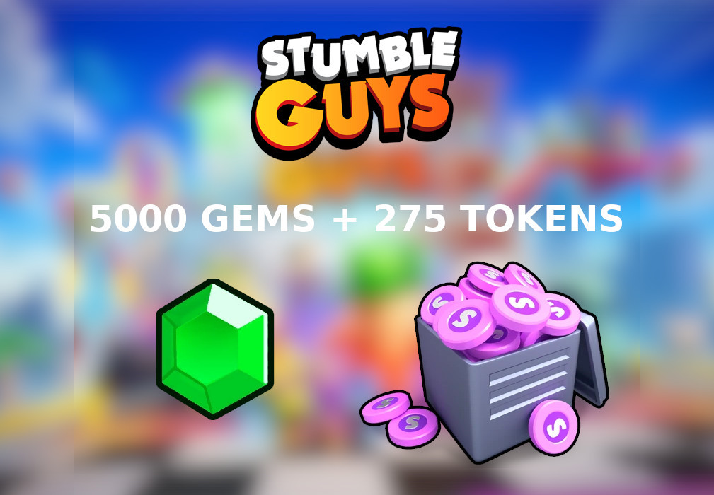 Stumble Guys - 5000 Gems + 275 Tokens Reidos Voucher