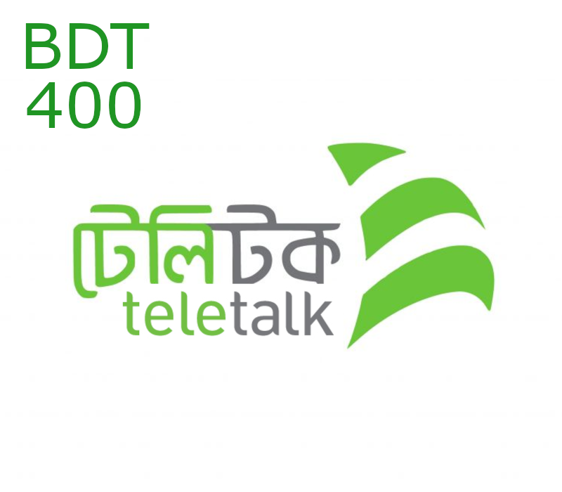 

Teletalk 400 BDT Mobile Top-up BD