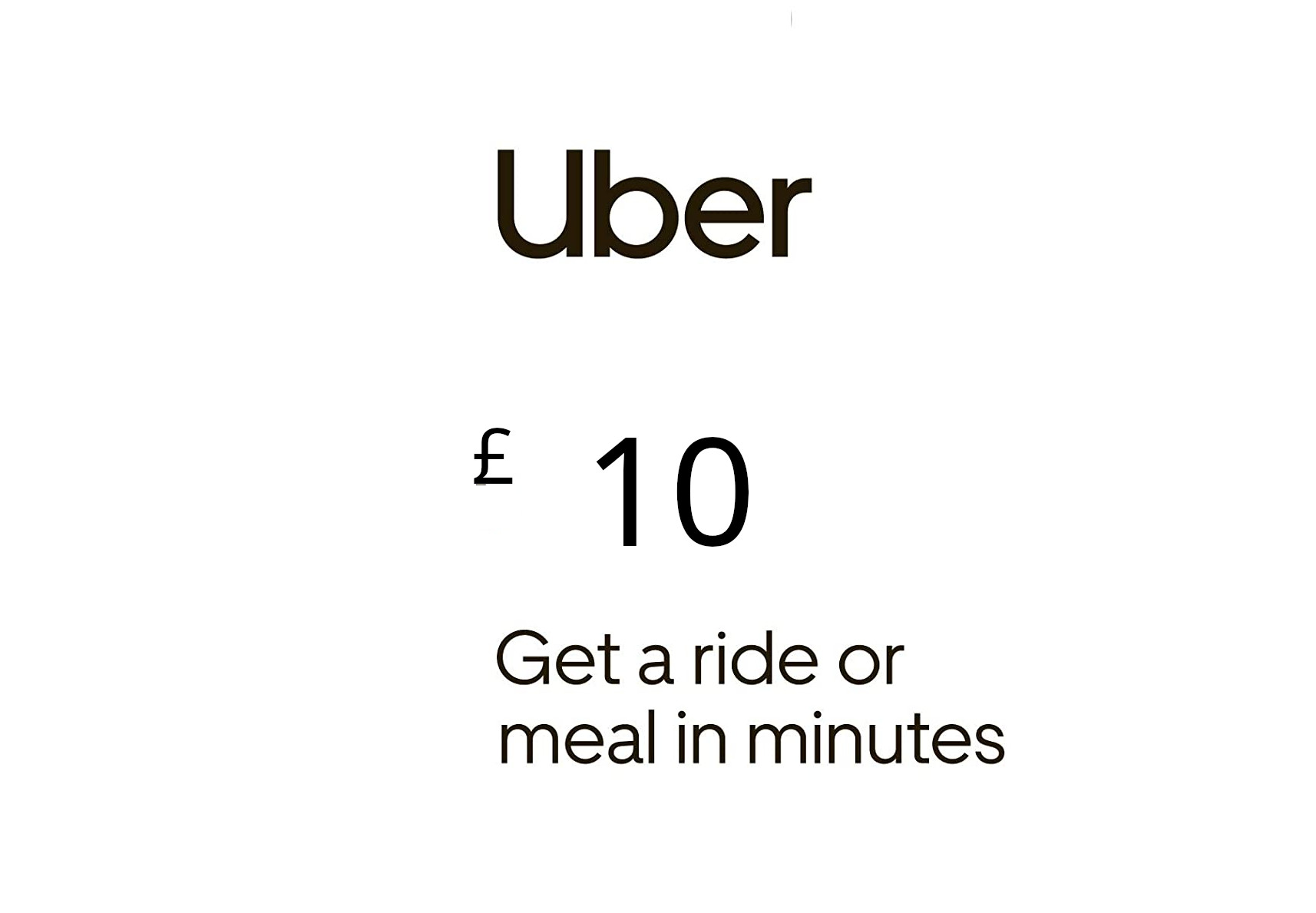 Uber £10 UK Gift Card