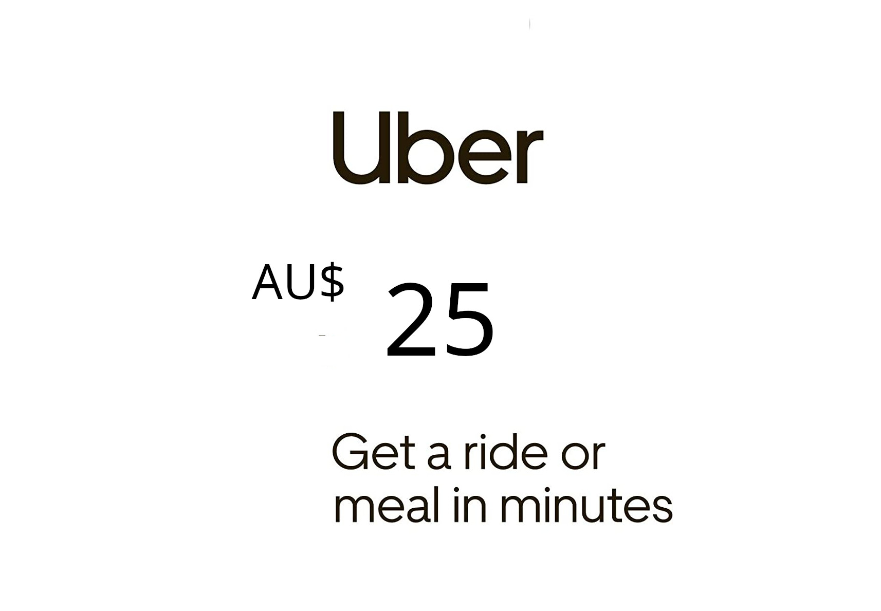 Uber AU$25 AU Gift Card