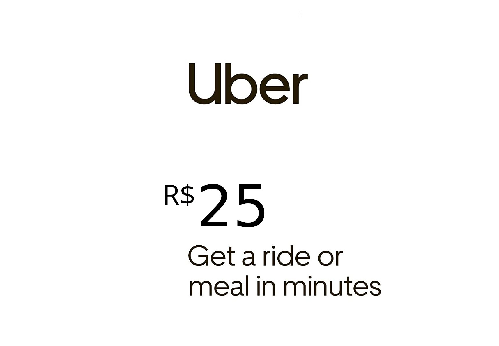 Uber R$25 BR Gift Card
