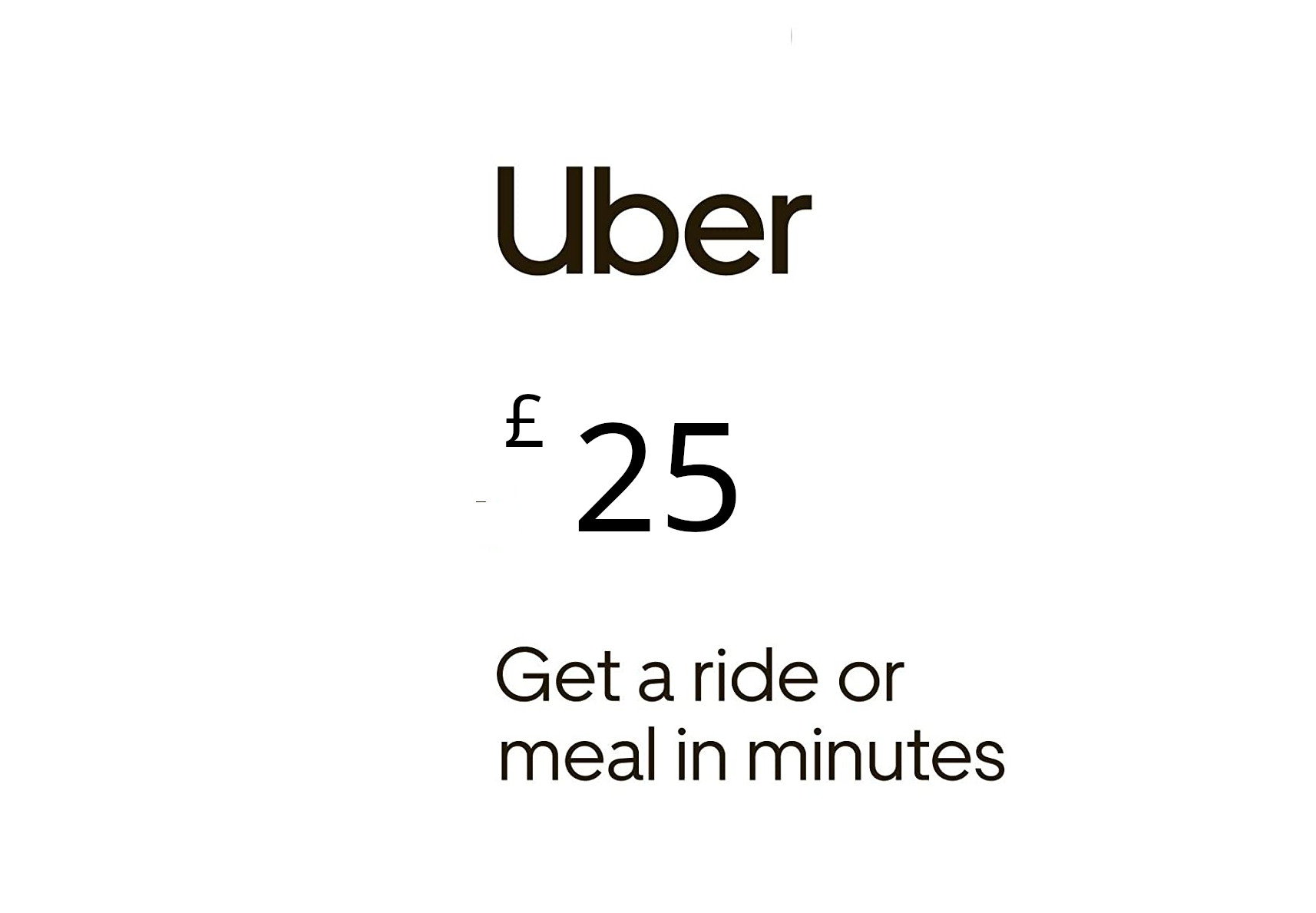 Uber £25 UK Gift Card