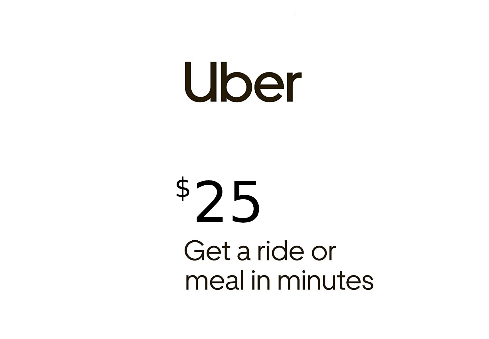 Uber $25 US Gift Card