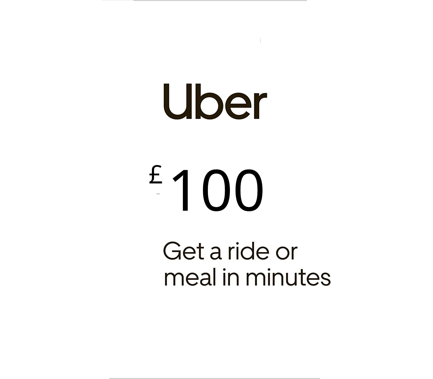 

Uber £100 UK Gift Card