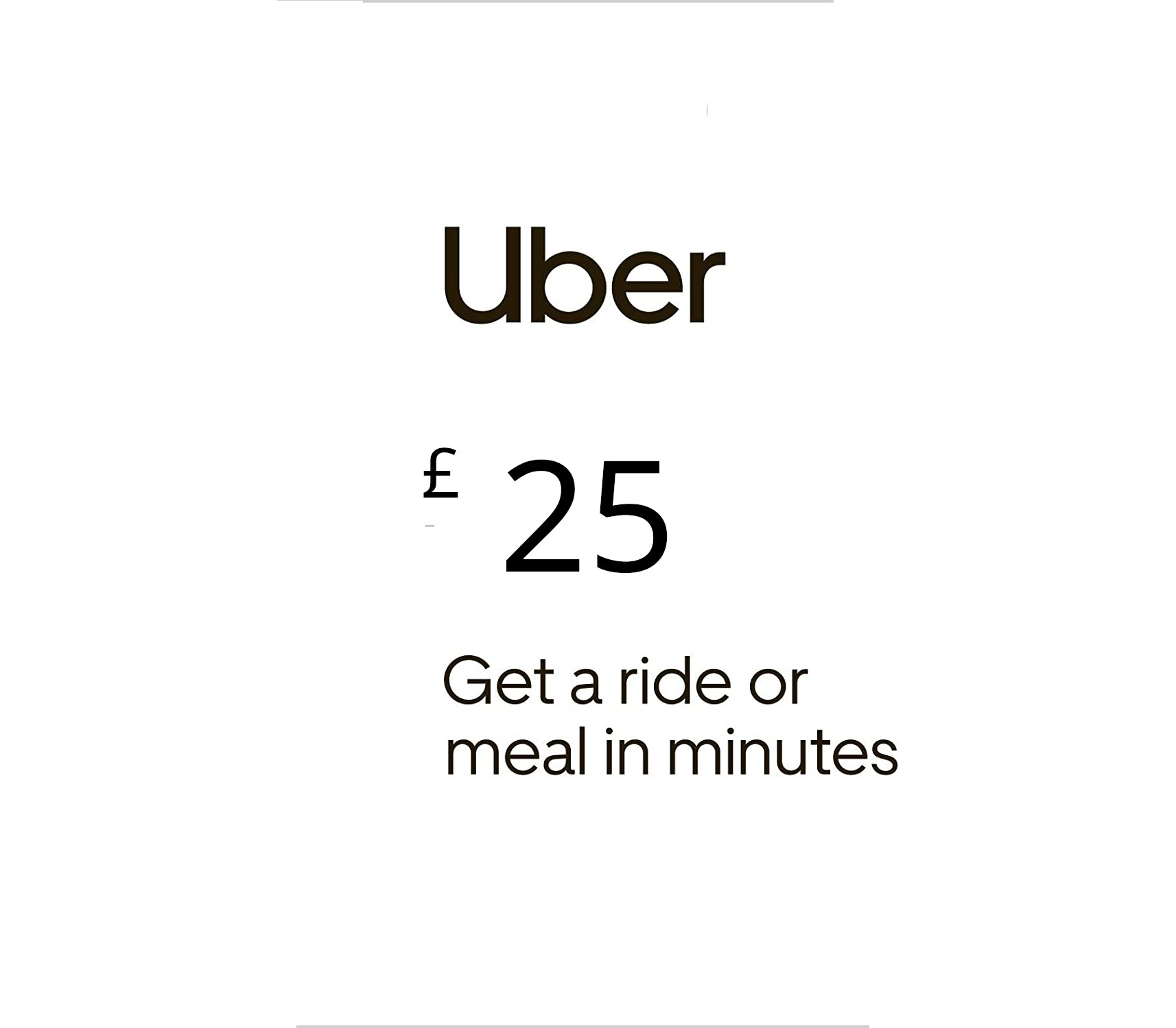 

Uber £25 UK Gift Card