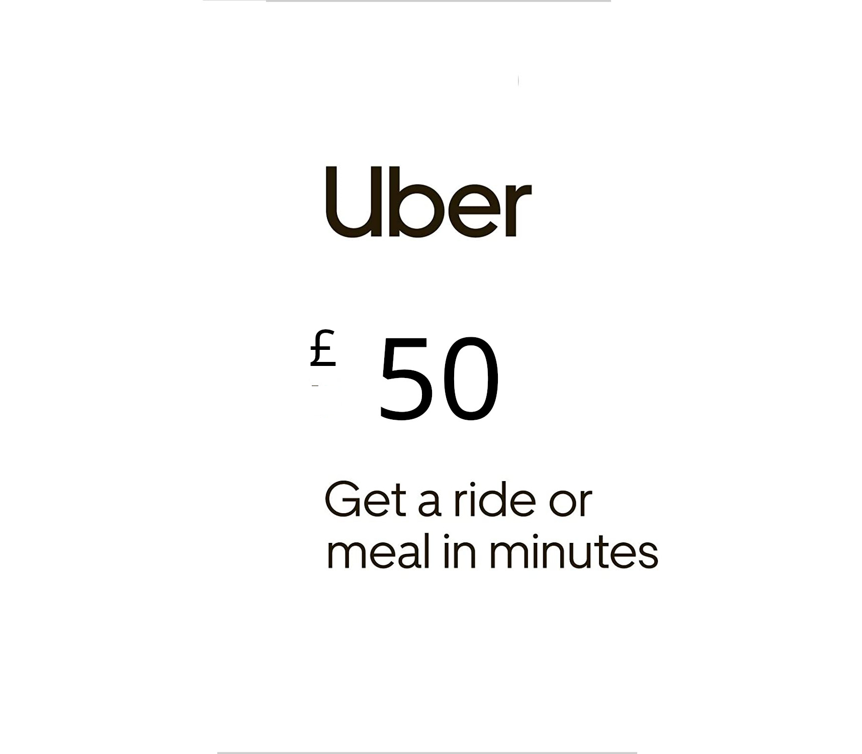 

Uber £50 UK Gift Card