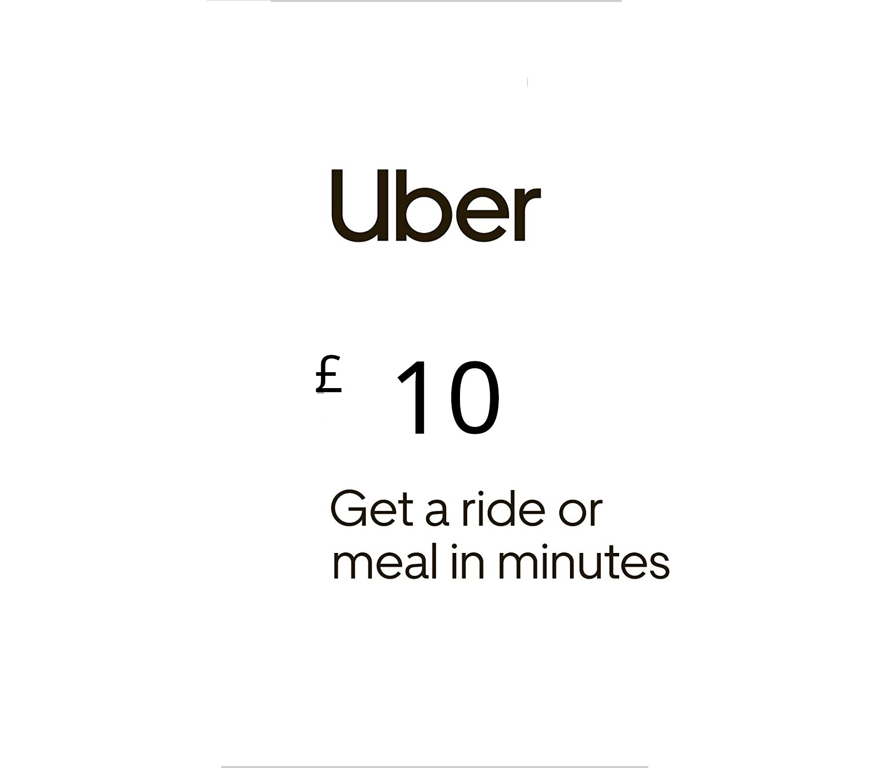 

Uber £10 UK Gift Card