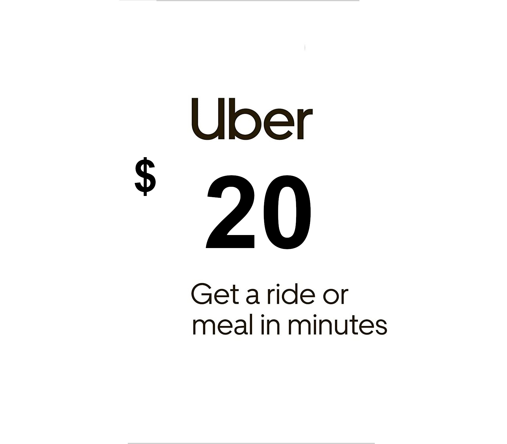 

Uber $20 US Gift Card