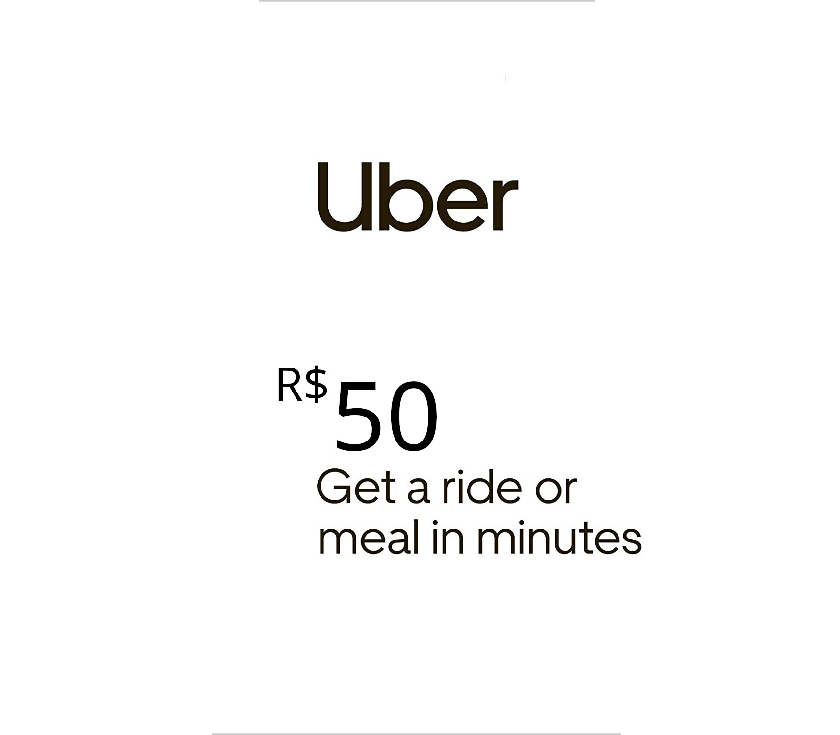 

Uber R$50 BR Gift Card