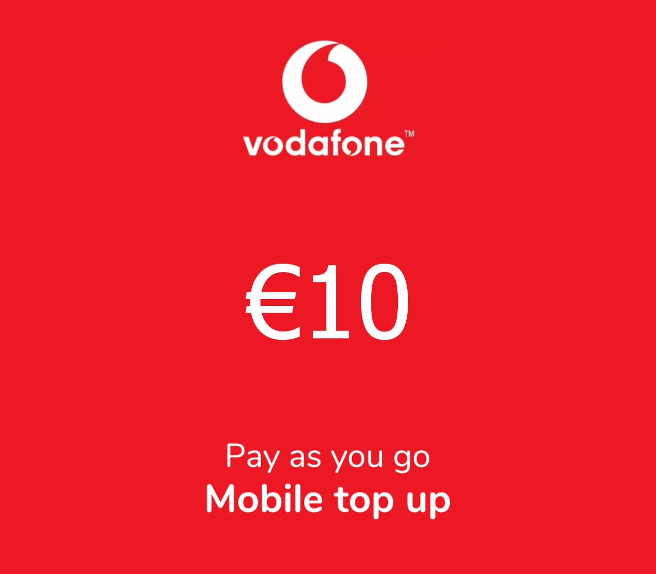 

Vodafone €10 Mobile Top-up RO