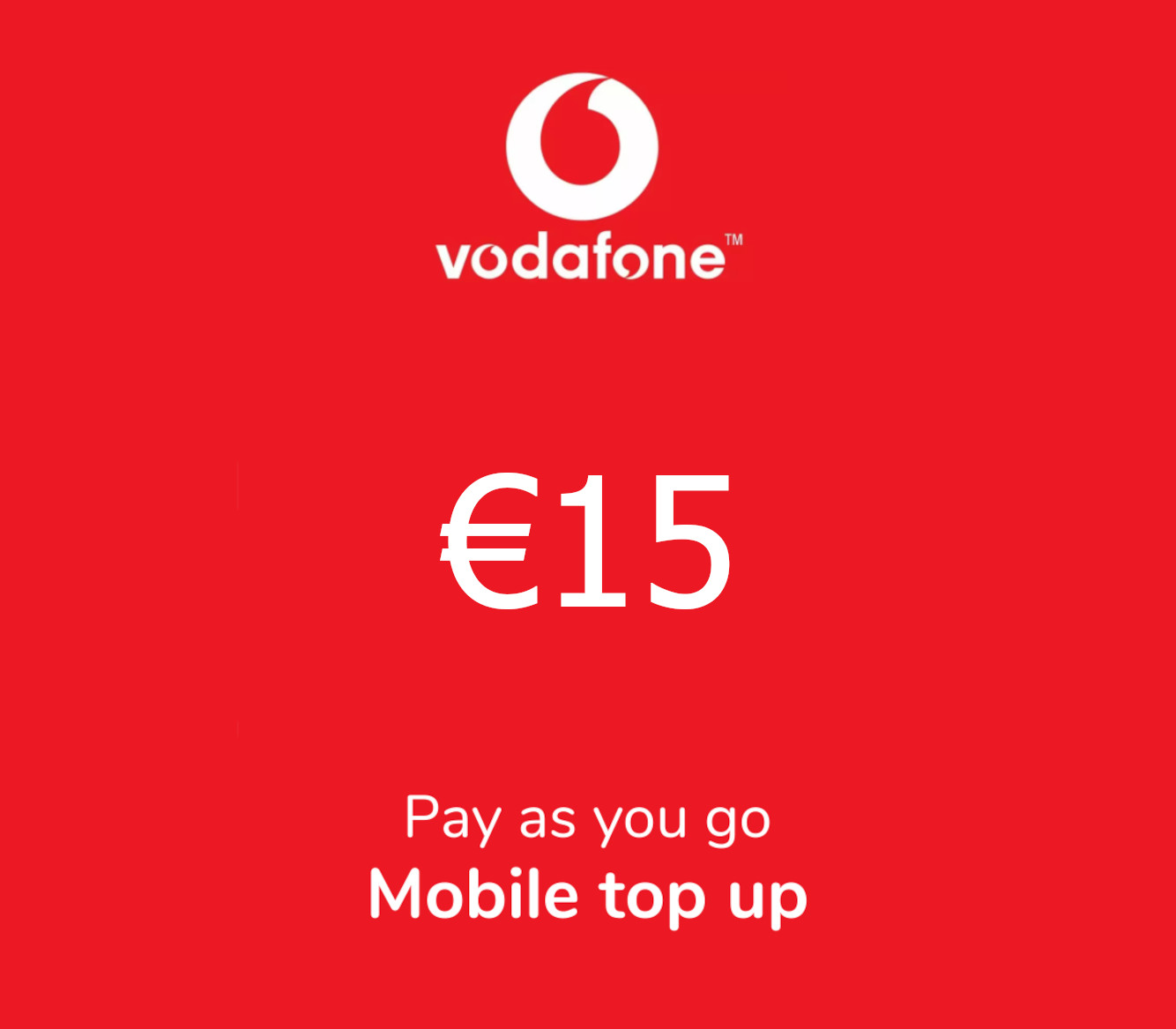 Vodafone €15 Mobile Top-up ES