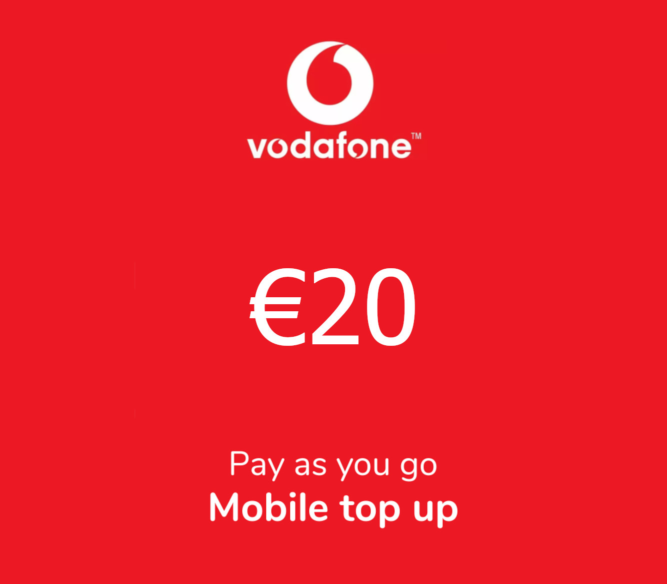 

Vodafone €20 Mobile Top-up PT