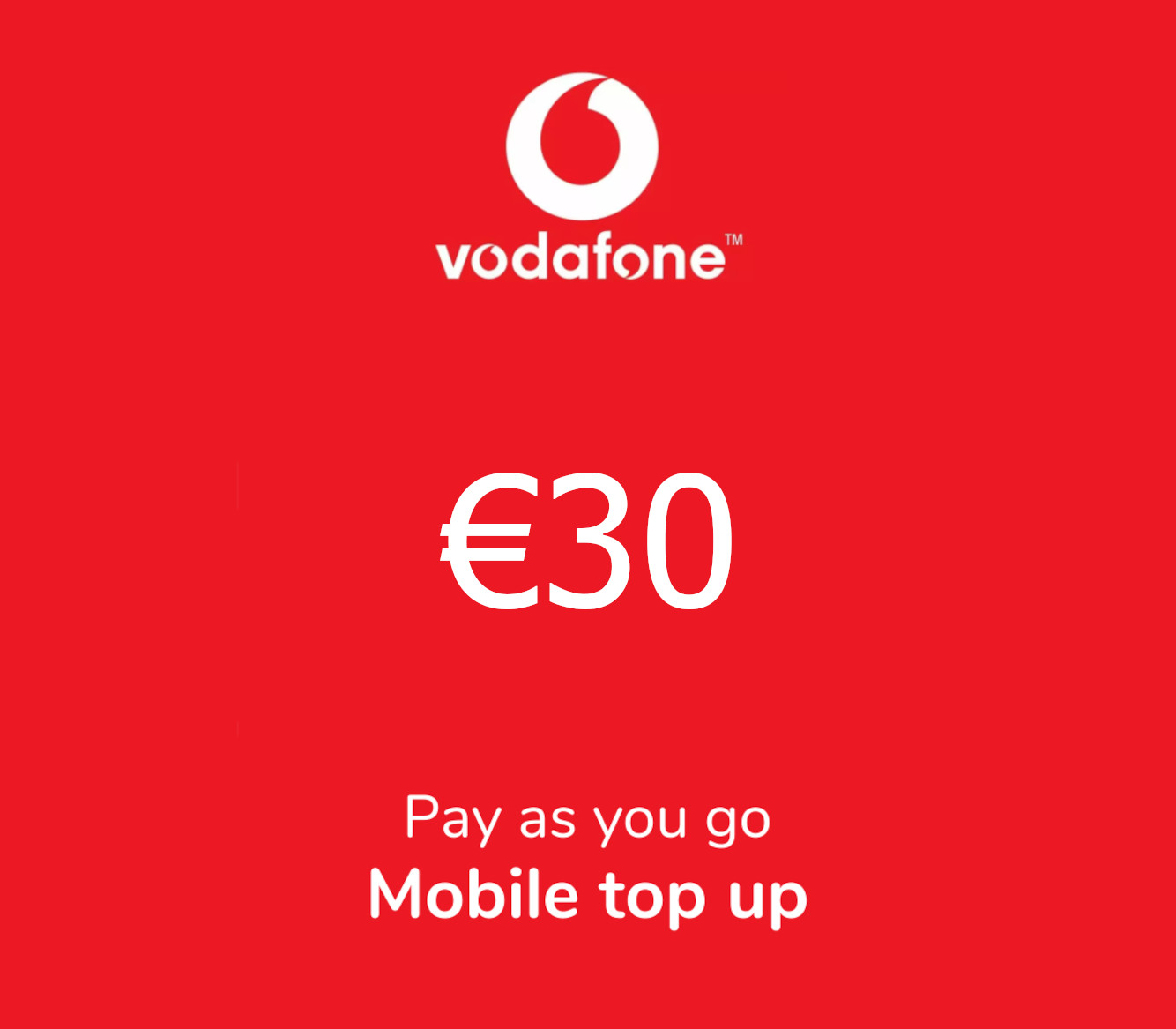 

Vodafone €30 Mobile Top-up ES