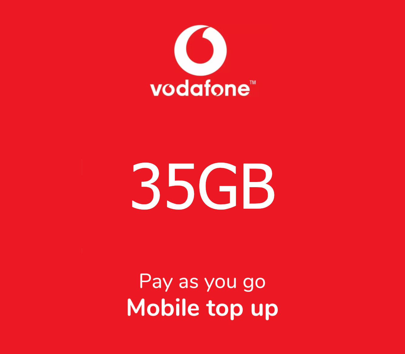 

Vodafone 35 GB Data Mobile Top-up GH