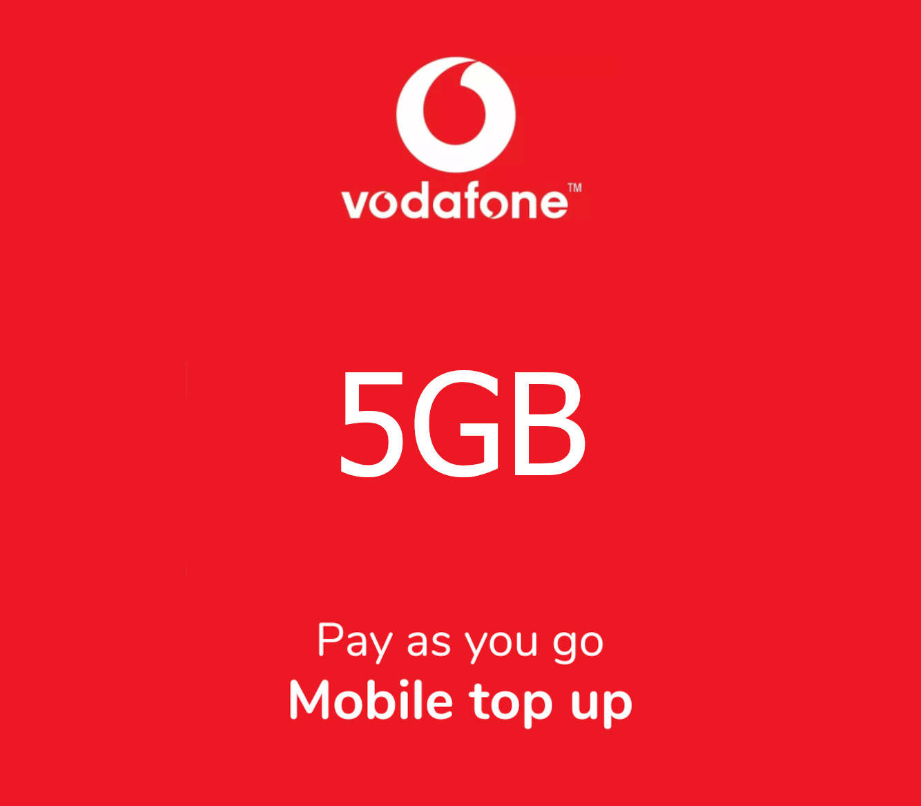 

Vodafone 5 GB Data Mobile Top-up GH